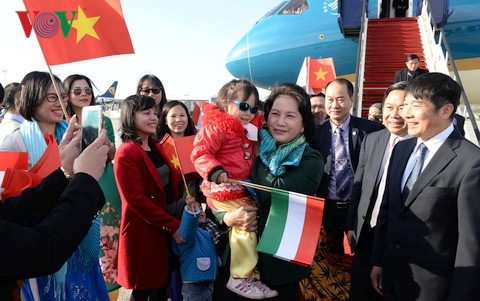 National Assembly Chairwoman arrives in Hungary - ảnh 1
